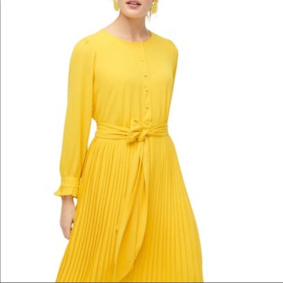 J. Crew Dresses & Skirts - J. Crew Carly Pleated Dress in Golden Sun